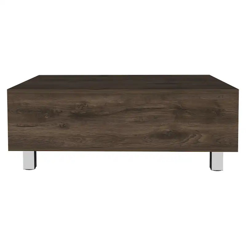 Table basse relevable avec rangement – Chêne blanc / Marron / Noir / Blanc / Noyer foncé / Expresso, bois moderne, 1 à 2 utilisateurs