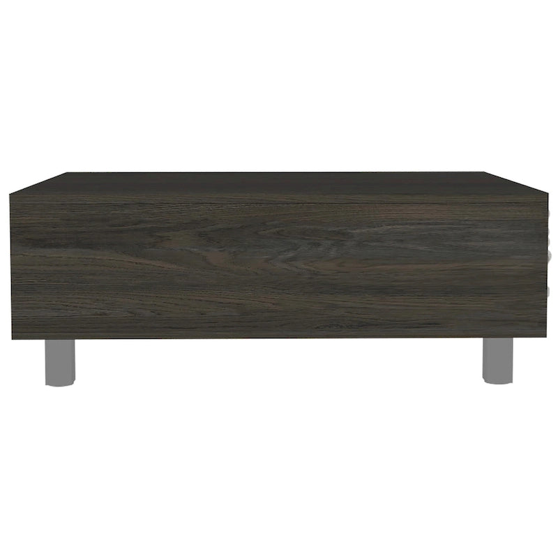 Table basse relevable avec rangement – Chêne blanc / Marron / Noir / Blanc / Noyer foncé / Expresso, bois moderne, 1 à 2 utilisateurs