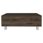 Table basse relevable avec rangement – Chêne blanc / Marron / Noir / Blanc / Noyer foncé / Expresso, bois moderne, 1 à 2 utilisateurs