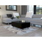 Table basse relevable avec rangement – Chêne blanc / Marron / Noir / Blanc / Noyer foncé / Expresso, bois moderne, 1 à 2 utilisateurs