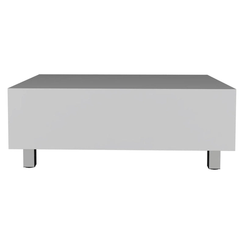 Table basse relevable avec rangement – Chêne blanc / Marron / Noir / Blanc / Noyer foncé / Expresso, bois moderne, 1 à 2 utilisateurs