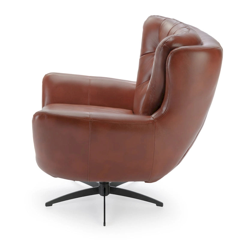 Drehstuhl aus Kunstleder mit Tufting