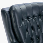 Drehstuhl aus Kunstleder mit Tufting