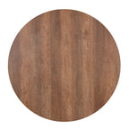 Table basse ronde – Marron/Naturel, Piétement en X en métal moderne et bois, 1 à 2 utilisateurs
