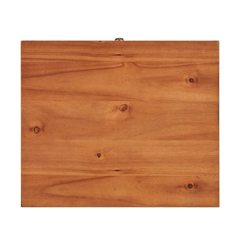 Table d'appoint à 1 tiroir style Mid-Century – Marron / Noyer foncé, Bois et métal, Utilisation individuelle