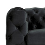 Causeuse 2 places en velours hollandais beige / bleu / gris / noir