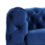 Causeuse 2 places en velours hollandais beige / bleu / gris / noir