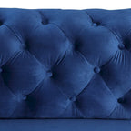 Causeuse 2 places en velours hollandais beige / bleu / gris / noir
