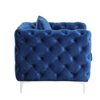 Causeuse 2 places en velours hollandais beige / bleu / gris / noir