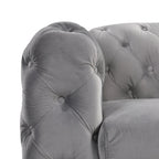Causeuse 2 places en velours hollandais beige / bleu / gris / noir