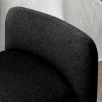 Banc rembourré moderne en forme de H, couleur gris ours en peluche / ivoire / noir, pour 1 personne