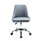 Fauteuil de bureau rembourré en tissu avec base chromée