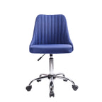 Fauteuil de bureau rembourré en tissu avec base chromée