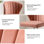 Fauteuil de bureau sans accoudoirs en velours multicolore avec dossier capitonné et base en métal doré