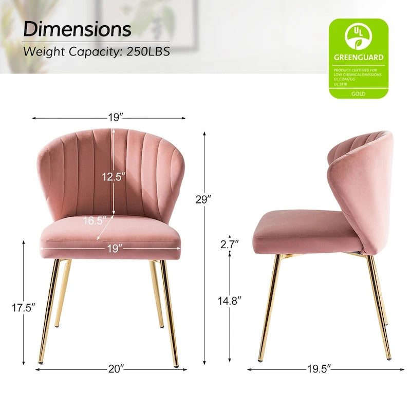 Fauteuil de bureau sans accoudoirs en velours multicolore avec dossier capitonné et base en métal doré