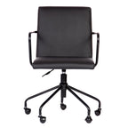 Fauteuil de bureau pivotant à 360° en velours noir/gris et or