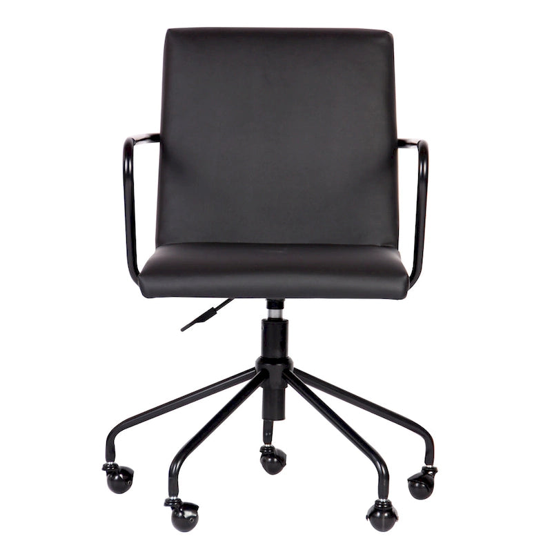 Fauteuil de bureau pivotant à 360° en velours noir/gris et or