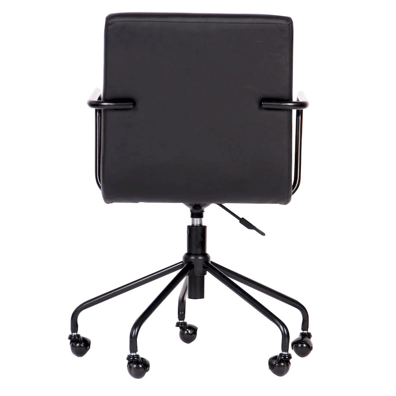 Fauteuil de bureau pivotant à 360° en velours noir/gris et or