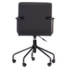 Fauteuil de bureau pivotant à 360° en velours noir/gris et or