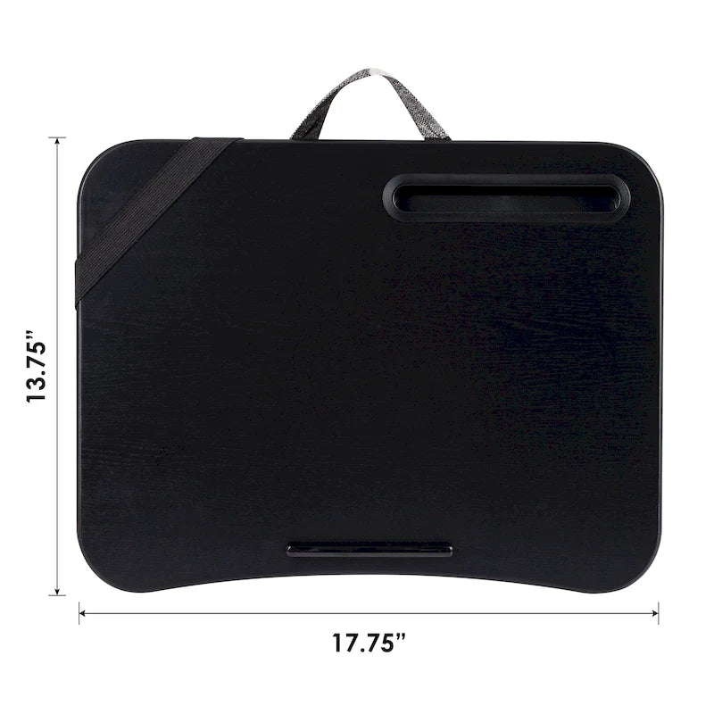 Bureau portable multi-motifs avec coussin de microbilles, fente pour téléphone et bande élastique pour 1
