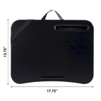 Bureau portable multi-motifs avec coussin de microbilles, fente pour téléphone et bande élastique pour 1