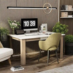 Table à manger extensible en MDF blanc pour 4 à 6 personnes