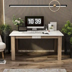 Table à manger extensible en MDF blanc pour 4 à 6 personnes