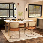 Table à manger extensible en MDF blanc pour 4 à 6 personnes