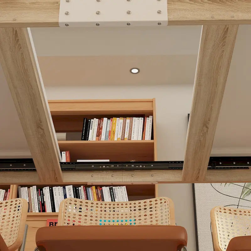 Table à manger extensible en MDF blanc pour 4 à 6 personnes