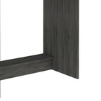 Bureau en stratifié noir/chêne gris/gris clair avec huche et 5 étagères ouvertes pour 1 personne