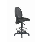 Chaise de bureau ergonomique en tissu noir et maille avec support lombaire et repose-pieds, pour 1