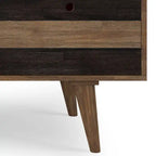 Bureau rustique en bois d'acacia massif brun vieilli de 60 pouces avec 2 tiroirs et 2 compartiments ouverts pour 1
