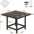 Table de conférence rustique en MDF brun / blanc / gris 2 pièces pour 6-8 personnes