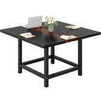 Table de conférence rustique en MDF brun / blanc / gris 2 pièces pour 6-8 personnes