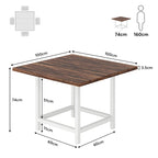Table de conférence rustique en MDF brun / blanc / gris 2 pièces pour 6-8 personnes
