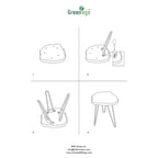 Petite table d'appoint – Bois de cèdre naturel avec pieds épingles noirs, une personne