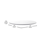 Plateau de table rond réversible en stratifié Noyer naturel/Blanc/Gris pour 4 personnes