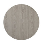 Plateau de table rond réversible en stratifié Noyer naturel/Blanc/Gris pour 4 personnes