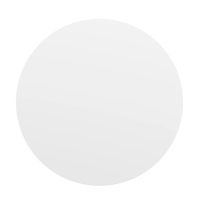 Plateau de table rond réversible en stratifié Noyer naturel/Blanc/Gris pour 4 personnes