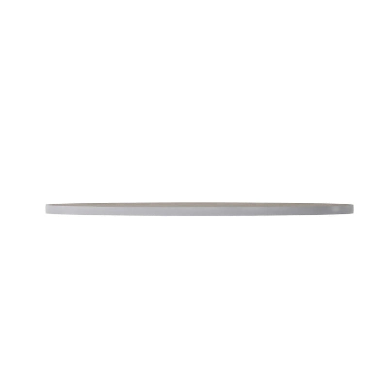 Plateau de table rond réversible en stratifié Noyer naturel/Blanc/Gris pour 4 personnes
