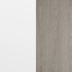 Plateau de table rond réversible en stratifié Noyer naturel/Blanc/Gris pour 4 personnes