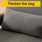 Fauteuil en tissu bouclette Teddy avec accoudoirs incurvés – Blanc, coussin épais et moderne, pour une personne