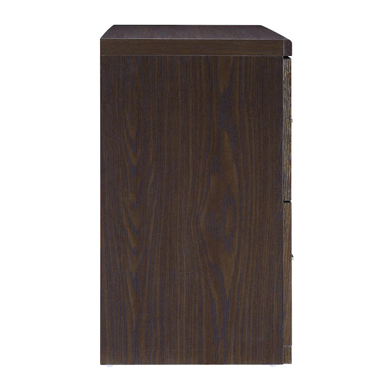 Classeur latéral à 2 tiroirs verrouillables en grain de bois expresso / naturel / blanc / noir pour 1