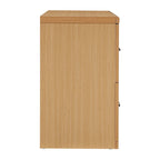 Classeur latéral à 2 tiroirs verrouillables en grain de bois expresso / naturel / blanc / noir pour 1