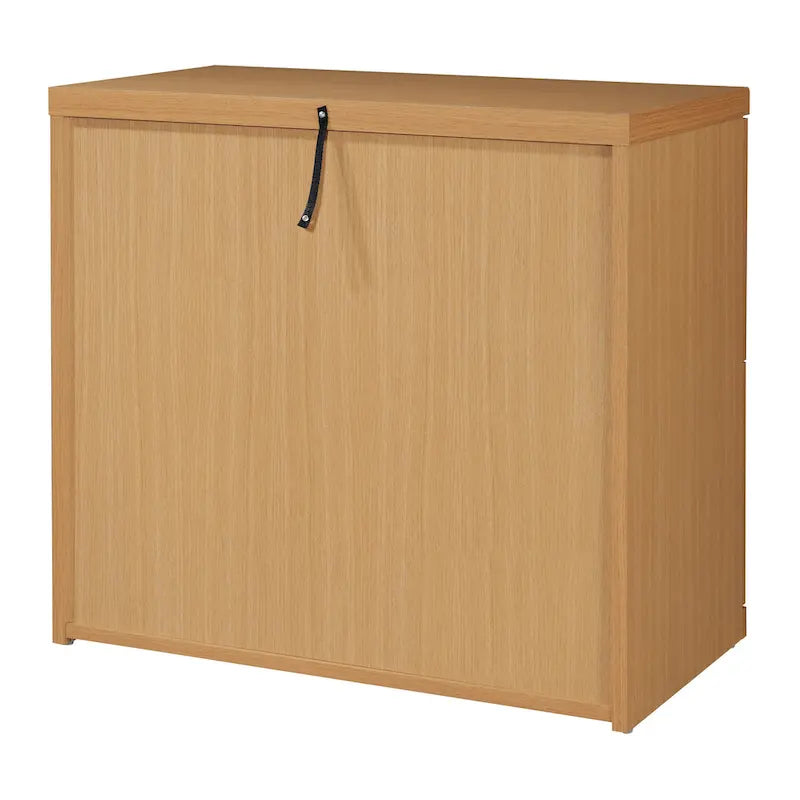 Classeur latéral à 2 tiroirs verrouillables en grain de bois expresso / naturel / blanc / noir pour 1