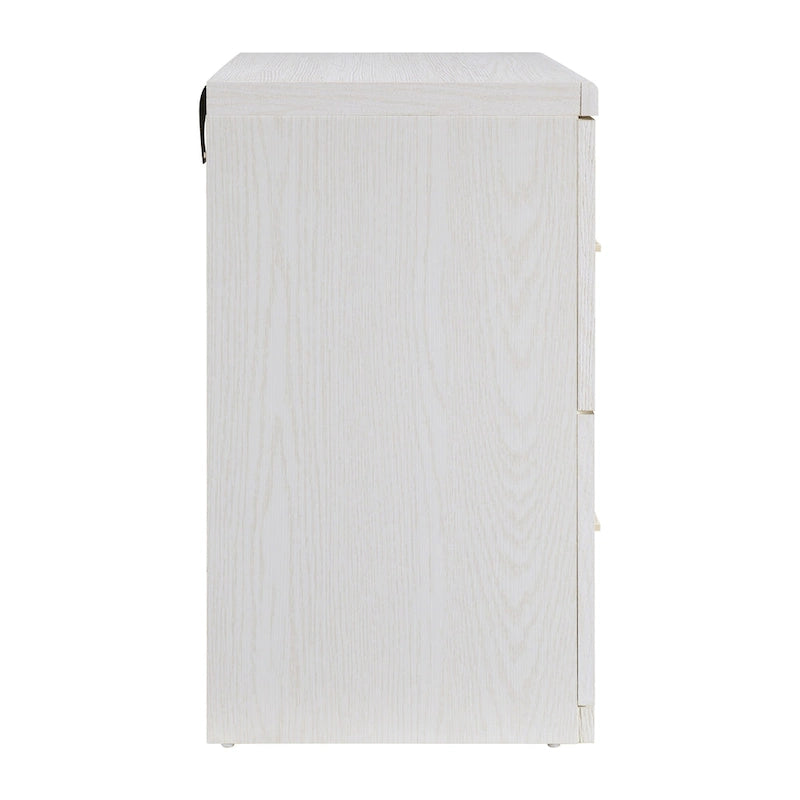 Classeur latéral à 2 tiroirs verrouillables en grain de bois expresso / naturel / blanc / noir pour 1