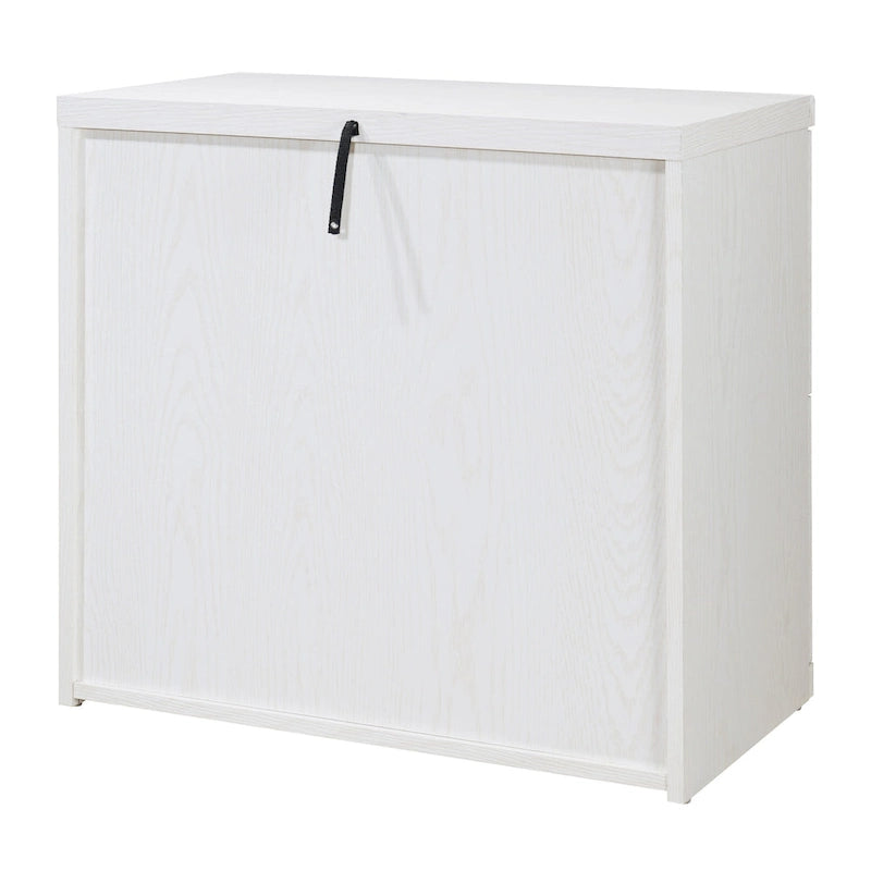 Classeur latéral à 2 tiroirs verrouillables en grain de bois expresso / naturel / blanc / noir pour 1