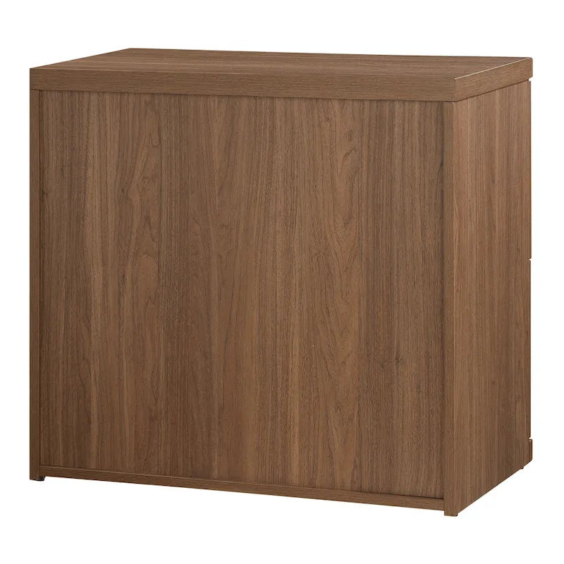 Classeur latéral à 2 tiroirs verrouillables en grain de bois expresso / naturel / blanc / noir pour 1