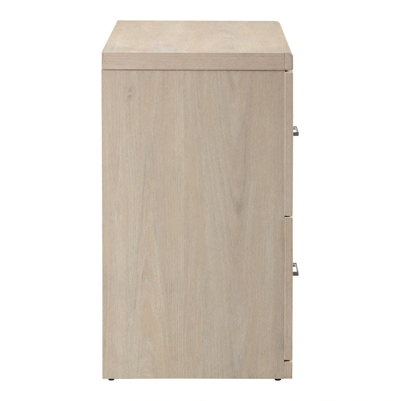 Classeur latéral à 2 tiroirs verrouillables en grain de bois expresso / naturel / blanc / noir pour 1
