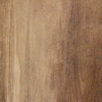 Table d'appoint carrée avec étagère – Gris délavé / Teck, Bois et métal style ferme, Usage individuel